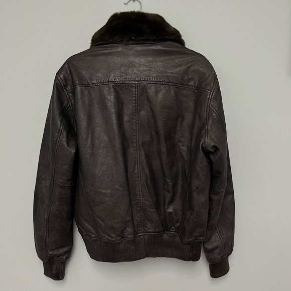 John Varvatos Tommy Bomber Removable Shearling Collar Leather. Size Lrg BNWT - Picture 16 of 16